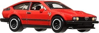 Premium Car Culture Collectible Toy Car, 1:64 Scale Die-Cast Alfa Romeo GTV 6 3.0, World Tour Vehicle with Real Riders Tires