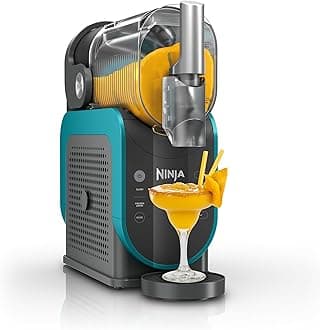 Ninja FS299 Professional Maker with RapidChill Technology, 88 oz Drink & Slushie Machine, 2 Preset Programs, Frozen Margaritas, and More, Premium Accents, Teal, Plastic