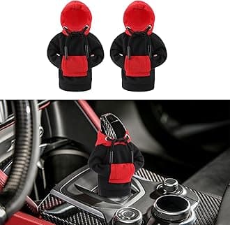 Kutyun 2PCS Universal Hoodie, Upgraded Gear Shift Cover, Funny Shifter Hoodie, Car Shifter Stick Protector Decoration for Most Gear Shift Levers
