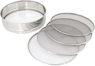 faas Stainless Steel 4 in 1 Interchangeable Sieve Set of 5,(Color Silver) Pack of 1
