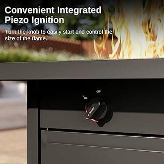 EAST OAK 2023 Gas Fire Table 28'' 50000BTU Black