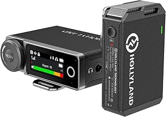 Hollyland LARK MAX Wireless Lavalier Microphone System, ENC Noise Canceling, Studio Audio Quality, 22H Duration, 820ft Range, 8GB Storage Recording Mic, Compatible with DSLR Camera, Smartphones (Solo)