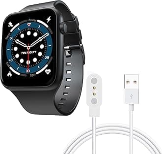 Compatible for Fire-Boltt Ring Bluetooth Calling Smartwatch 1.7" Charger, 2 Pin Magnetic USB Replacement Charging Compatible with Fire-Boltt RING 3 Smartwatch 1.7 Inches-BSW005 (White)