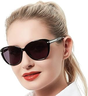 Durable Sun Reading Glasses Women Square Sunglasses Readers UV Protection Stylish Designer 100 125 150 175 200 225 250 275 300 350 400 (Black, 2.75)