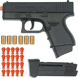 Dreamplay Shell Ejecting Toy Gun, Realistic Automatic Pull Back Action Shooting Games Education Model Toy for Kids Gifts