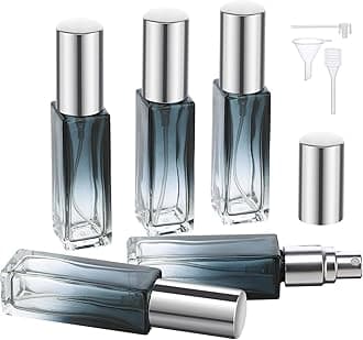Refillable Perfume Bottle Travel, 5 Set of 10ML Pocket Glass Perfume Atomizer, Empty Fine Mist Mini Travel Bottles Set Cologne Atomizer Dispenser Fragrance Sprayer Cosmetic Container