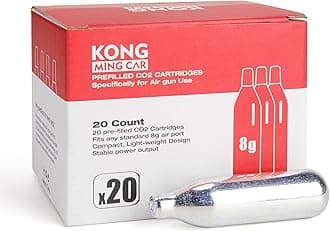 8 Gram / 12 Gram CO2 Cartridges, Non-Threaded,High-Grade CO2 Cylinder CO2 Cartridges for Paintball Guns,Pellet Guns, BB Guns and Airsoft Guns