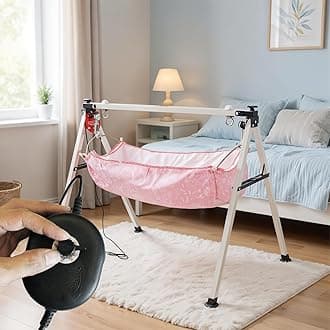 TRANSFORMIUM Semi Automatic Cradle - Parent - Without Mobile app (Pink - Simple Hammock)