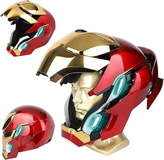 Iron-Man MK 50 1:1 Wearable Helmet - Voice, Touch, and RC with LED Eyes, Realistic Sound Effects, Movable Back and Ear Panels, Perfect for Cosplay and Collectible Figures for Adults and Teens