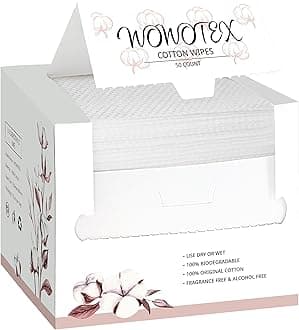 WOWOTEX Large Size Disposable Cotton Facial Towels