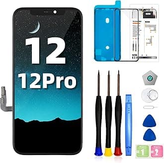 for iPhone 12/12 Pro Screen Replacement Kit 6.1 inch 3D Touch Screen LCD Screen Display Digitizer Assembly with Repair Tools +Tempered Screen Protector