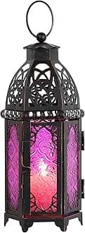 NEEDOMO Halloween Decorations,11'' Moroccan Lanterns Decorative Indoor & Outdoor, Vintage Christmas Candle Holder, Metal Lanterns Decorative, Table, Patio, Porch, Shelf, Christmas Spring Home Decor