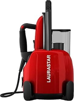 Laurastar Lift Steam Iron in Original Red: Swiss Engineered 3-in-1 Steam Generator that Irons, Steams, and Purifies Your Clothes