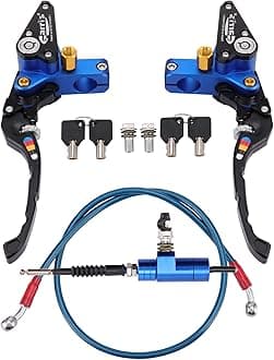 WOOSTAR Motorcycle Hydraulic Clutch Kit Master Cylinder with CNC Brake Lever Replacement for YZF 1000R Banshee 350 2001 YZ426F 2017 CRF450R Suzuki GSX650F CR250 Dirt Pit Bike Blue