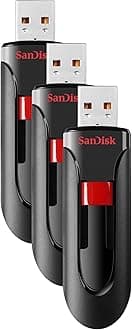 128GB Cruzer Glide USB 2.0 Flash Drive - SDCZ60-128G-B35 (Pack of 3)