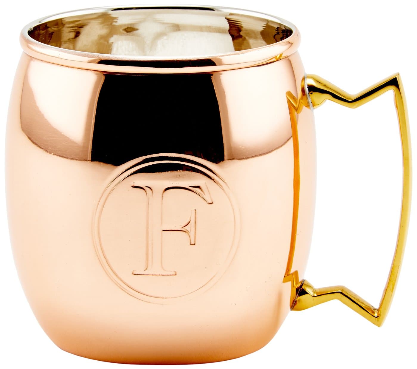 Old Dutch 16-Oz. Monogrammed Solid Copper Moscow Mule Mug, F