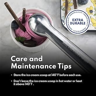 New Star Foodservice 7006957 Commercial Ice Cream Dipper Scoop Yellow 3-oz Size 12 (Hand Wash Only)