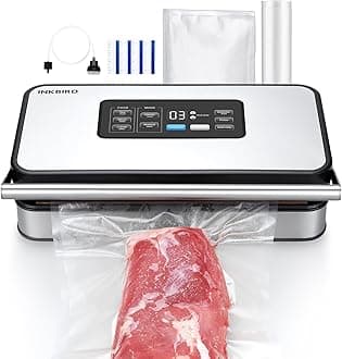 – INKBIRD 13 In 1 Vacuum Sealer Machine,160 Watts Pro Vacuum Sealer with Double Pump,Food Sealer Preservation Dry/Moist/Liquid,Roll Storage&Cutter, Auto-Locked,Detachable Design,Easy to Clean,Bags&Roll