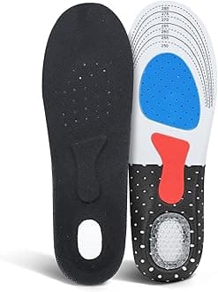 Plantar Pro Insoles Men Women - (Medium) Comfort Gel Foot Arch Support Inserts for Low to Flat Arches, Sore Heels and Feet | Cut to Size Removable Inner Soles for Sneaker, Boot, Work Shoes