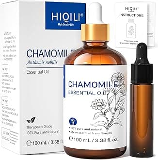Chamomile Essential Oil, Pure Natural Organic Chamomile Oil for Skin, Diffuser, Hair, Aromatherapy, Massage and Face - 3.38 Fl Oz