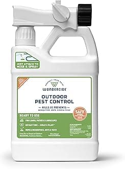 Wondercide - Outdoor Pest Control Spray with Natural Essential Oils - Mosquito, Ant, Insect Repellent, Treatment, Killer - Safe Around Pets Kids 32 oz