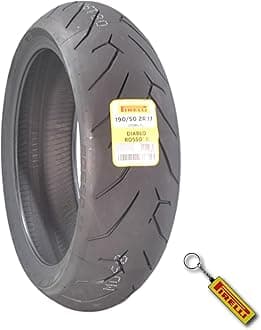 Diablo Rosso II 190/50 ZR 17 M/C (73W) TL Rear Motorcycle Tire - High Performance, Durable, and Reliable: Sport Performance for Road Use with Keychain