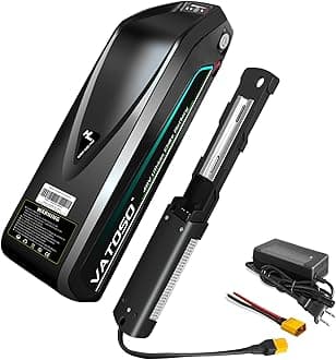 48V Lithium Ebike Battery, 12Ah/16Ah/20Ah, w/ 30A BMS, for Electric Bicycles & E-Motorcycles(100W-1500W), Includes 2A Charger XT60 Connecting Wire (48V12AH (with Charger))