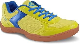 Aster Badminton Flash Shoes mens Nivia Aster Badminton Flash Shoes, Men's UK 7 (Yellow/Aster Blue)