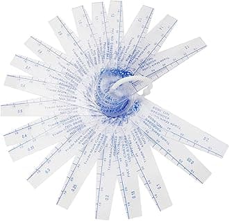 Plastic Feeler Gauge 0.05mm to 2mm Metric Gap Measuring Tool 20 Leaf