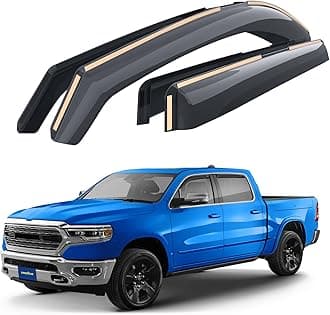 Goodyear Shatterproof in-Channel Window Deflectors for Dodge Ram 1500 (New Body Style) 2019-2026 Crew Cab, Rain Guards, Window Visors for Cars, Vent Deflector, Truck Accessories, 4 pcs- GY003413LP