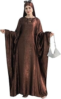 Luxury Dubai Style Abaya and Hijab Set, Breathable Modest Prayer Dress with Belt Loose Fit Muslim Robe