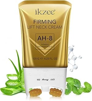AH-8 Firming Neck Cream, Neck Cream with Double Roller for Tightening Sagging Skin, Reduce Wrinkles Fine Lines, Firming and Tighten Sagging Skin, Moisturizing and Nourishing, 120g