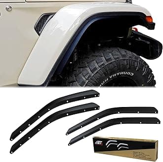 Front & Rear Fender Flares Extensions Set for 2020-2024 Jeep Wrangler Gladiator JT Mojave & Rubicon (Fit for JT High Fender)