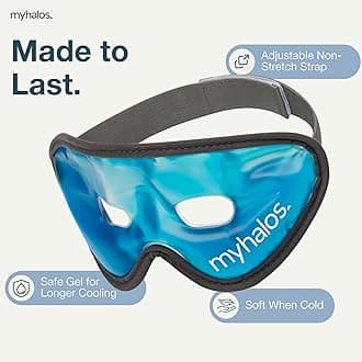 Hangover Mask|Hot Or Cold Premium Reusable Gel Mask|Helps To Sooth Puffy Faces,Tired Eyes,Dark Circles,Headaches And Hangovers|Blue