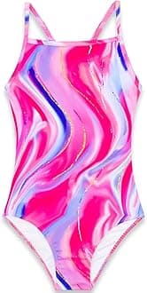 Girls Swimsuits One-Piece Bathing Suits Multicolor Kids Sport Summer Beach Swimwear for 2-10 Years Old