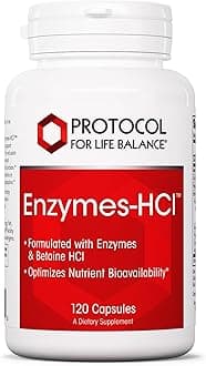 Enzymes-HCl - Digestive Enzymes with Bromelain - Full Spectrum of Proteases - Digestion Supplement - Soy & Dairy Free - 120 Capsules