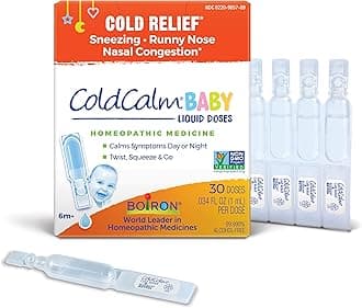 ColdCalm Baby Single-Use Drops for Relief from Cold Symptoms of Sneezing, Runny Nose, and Nasal Congestion - Sterile and Non-Drowsy Liquid Doses - 30 Count