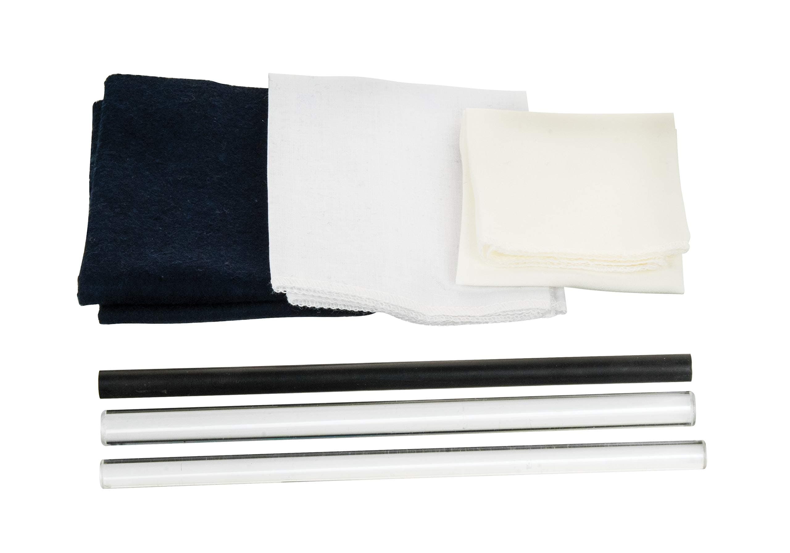 Electrostatic Friction Rod Kit : 3 Cloths, 3 Rods