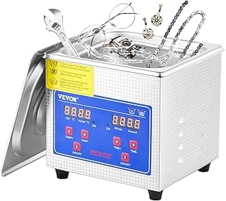 VEVOR 1.3L Sonic Cleaner Professional Sonic Cleaner with Digital Timer 40kHz Excellent Ultrasonic Cleaning Machine 110V for Jewelry, Watch, Ring, Coin, Diamond, Eyeglasses
