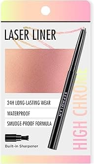 BEPHOLAN Pink Eyeliner Pencil,Colorful Waterproof Glitter Gel Eyeliner Pen,Korean Waterline Eyeliner Colorful Cream Bronze Smudge Proof Holographic Eye Liner(DAYDREAMY)