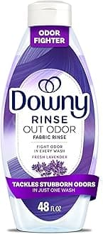 RINSE & REFRESH Laundry Odor Remover and Fabric Softener, Fresh Lavender, 48 fl oz, Safe on ALL Fabrics, Gentle on Skin, HE Compatible