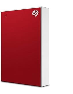 Seagate One Touch 4TB External HDD with Password Protection, USB, Red, for Windows and Mac. (STKZ4000403) (Renewed)
