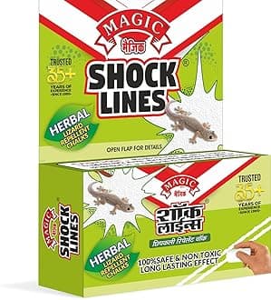 MAGIC Shockline Lizard Repellent Chalk | The One and Only & First Time in India | 150g (Pack of 4) | Non-Toxic, Plant-Based, Eco-Friendly & Biodegradable | Safe, Herbal Lizard Deterrent | Chemical & Irritant-Free
