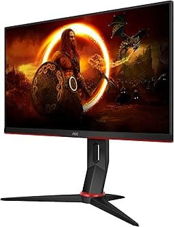 AOC Gaming 24G2ZU, 240 Hz, 1ms, IPS, AMD FreeSync Premium, Height Adjust, USB Hub , Speakers (1920 x 1080 at 240 Hz 350cd/m² HDMI / DP 1.2 / USB 3.0), Black, 24 Inch FHD Monitor