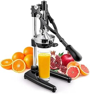 Zulay Kitchen Extra Tall Citrus Press Manual Juicer - Manual Orange Juice Squeezer, Fits Tumblers, Tall Glasses and Cups - Fruit Press & Juice Press, Juice Presser Machine & Citrus Juicer Manual