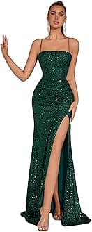 Elegant Evening Dress Women Party Long Formal Dress Sequined Strap Ladies Gown Bodycon Floor Length Female Outfits