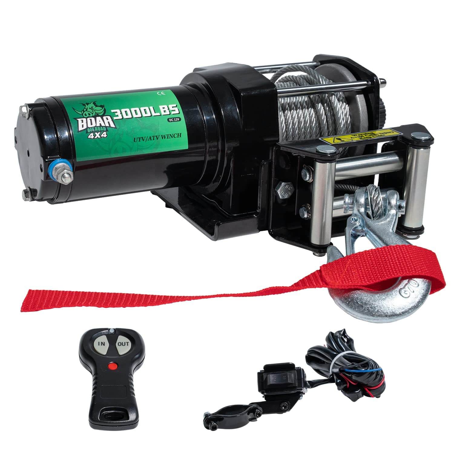 3000lbs Steel Cable Winch