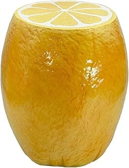 Galt International18" Orange Fruit Stool Side Table Home Decor Plant Stand Garden Indoor Outdoor Decorations