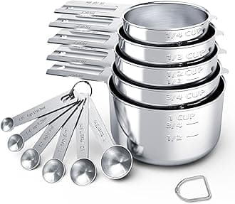 TILUCK Stainless Steel Measuring Cups & Spoons Set, Cups and Spoons,Kitchen Gadgets for Cooking & Baking (11)