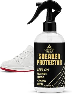 Sneaker Protector Spray - (10.6oz) Shoe Protector Waterproof Spray for Shoes(10oz) White Shoe Water and Stain Repellent Spray for Canvas, Mesh, Leather, & Vinyl